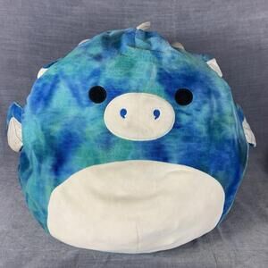 Squishmallow Dominic the Dragon 16" Blue Green Tie Dye Plush Stuffed Toy